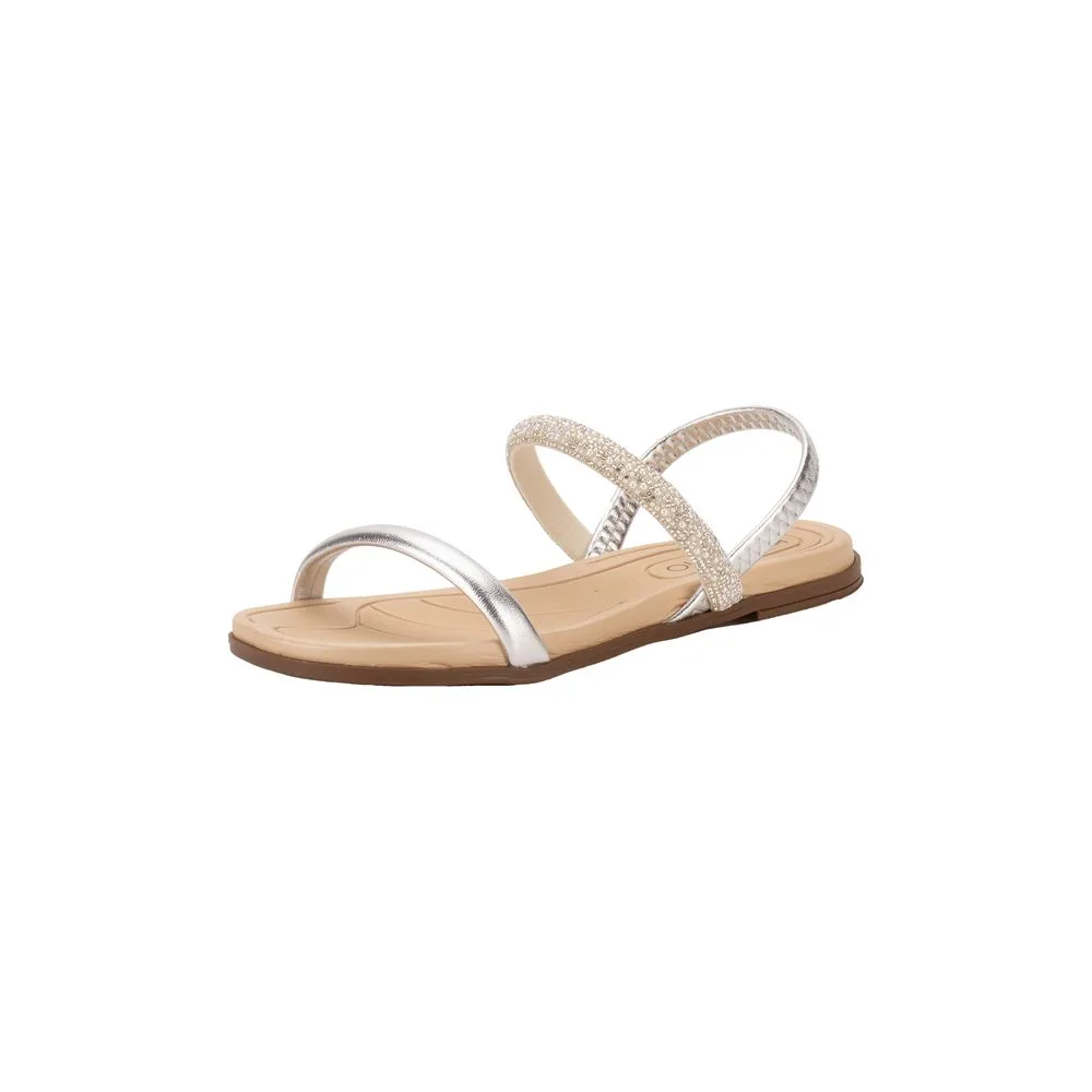 Sandália Feminina Flat Beira Rio 8507103 PRATA 34