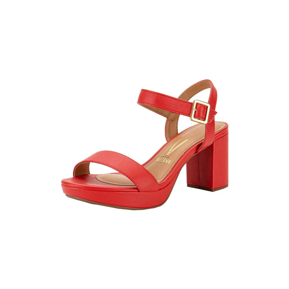 Sandália Feminina Meia Pata Vizzano 6425110 VERMELHO 37