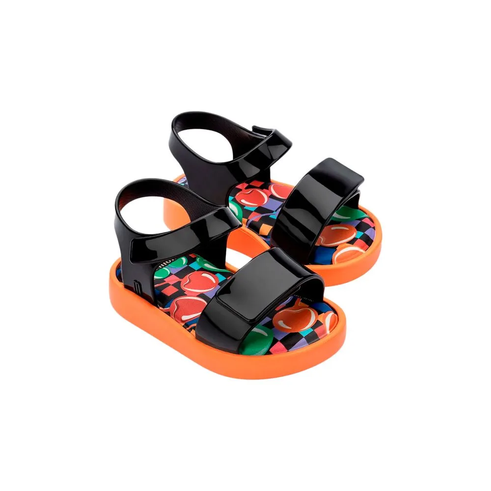 Mini Melissa Jump Print Baby 33663 PRETO/LARANJA 17/18