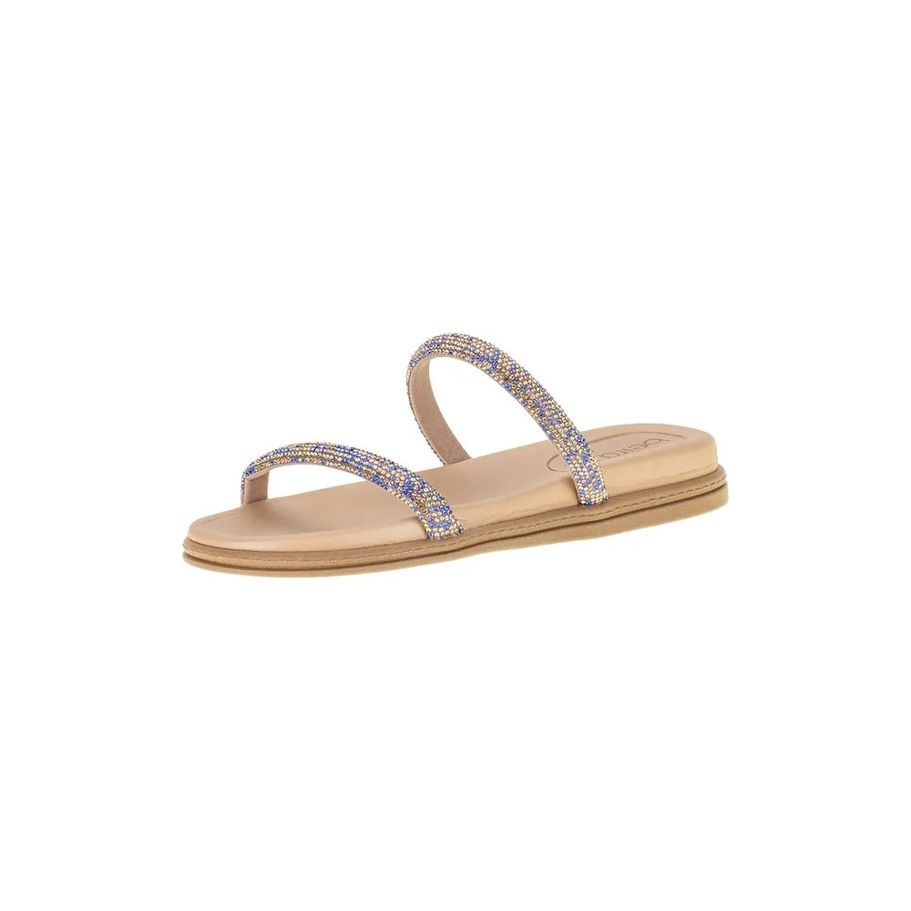 Tamanco Feminino Salto Baixo Beira Rio - 8488105 BEGE/AZUL 34