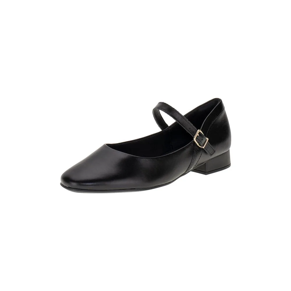 Sapato Feminino Salto Grosso ComfortFlex 2482302 PRETO 34