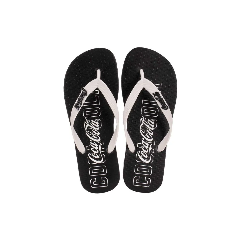Chinelo Masculino Crisp Taste Coca-Cola CC3938 PRETO/BRANCO 37/38
