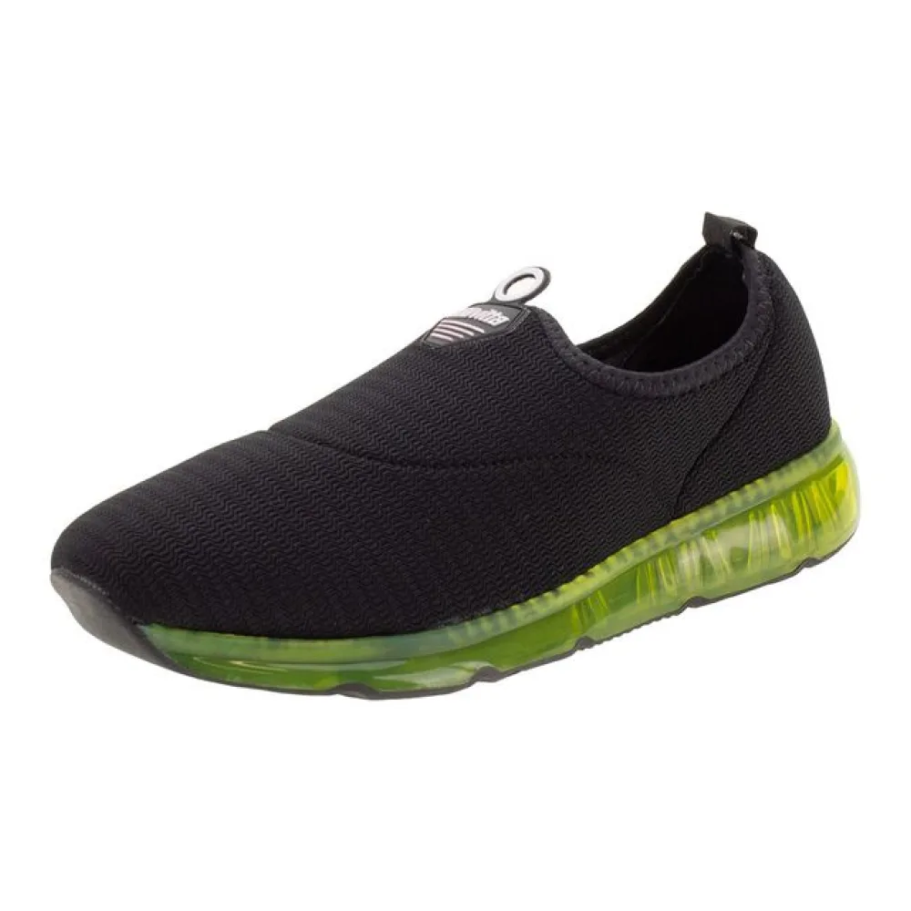 Tênis Feminino Slip On Actvitta - 4215404 PRETO/VERDE 35
