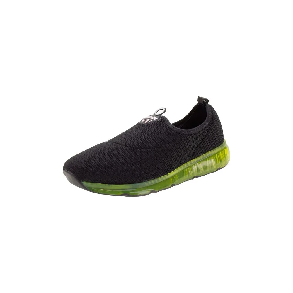 Tênis Feminino Slip On Actvitta - 4215404 PRETO/VERDE 35