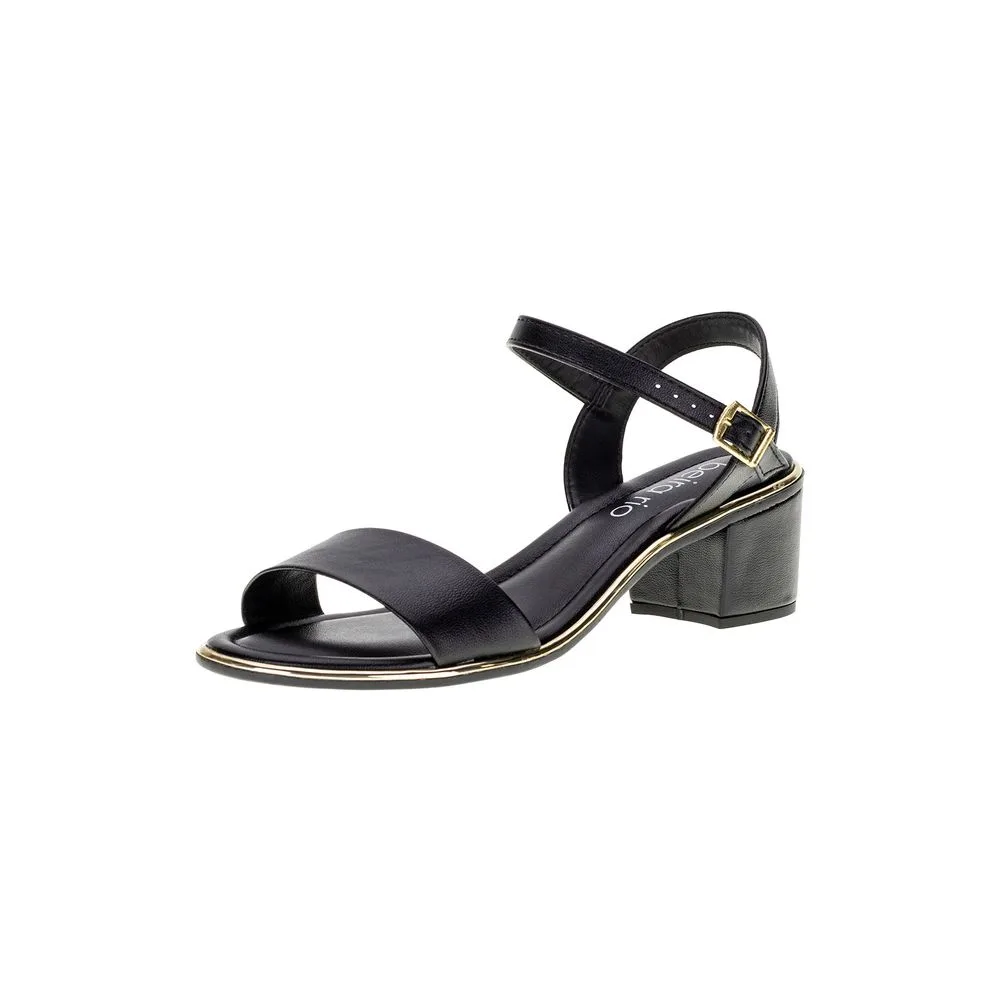 Sandália Feminina Salto Médio Beira Rio - 8379203 PRETO 34
