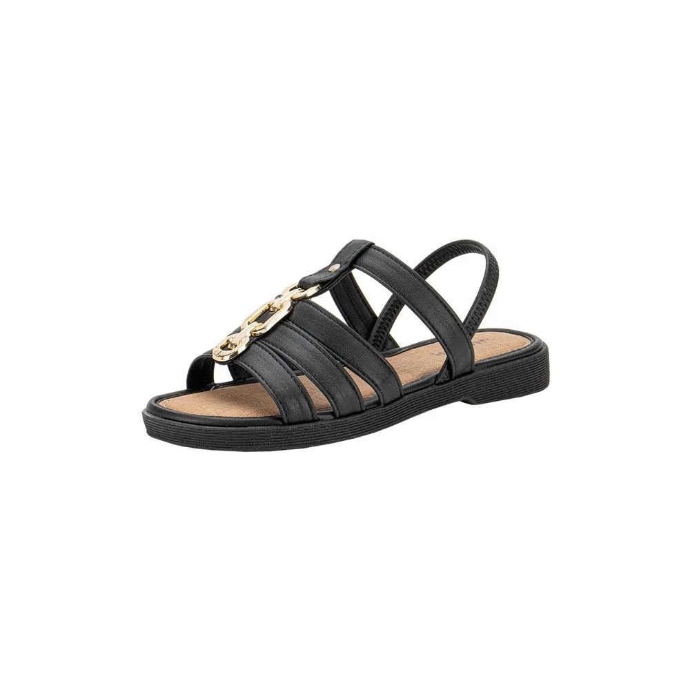 Sandália Feminina Flat Mississipi MC103 PRETO 34