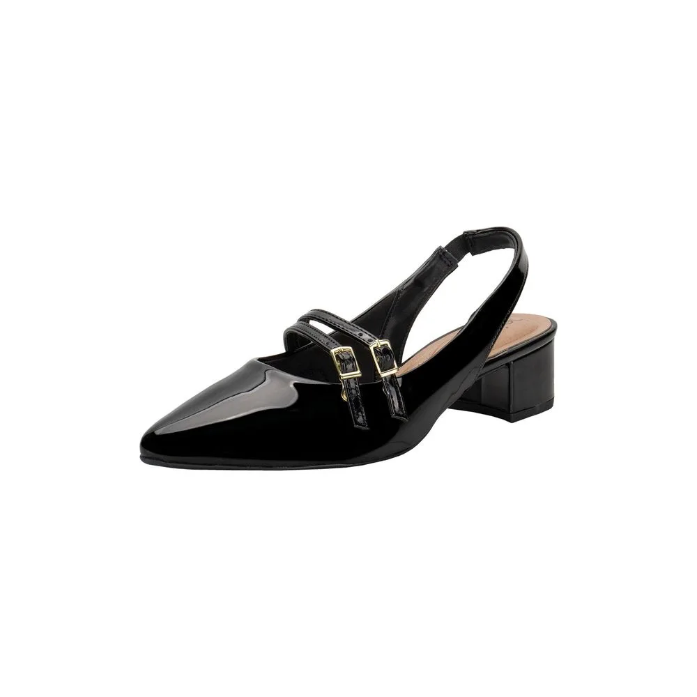 Sapato Feminino Salto Grosso Beira Rio 4182224 VERNIZ/PRETO 35