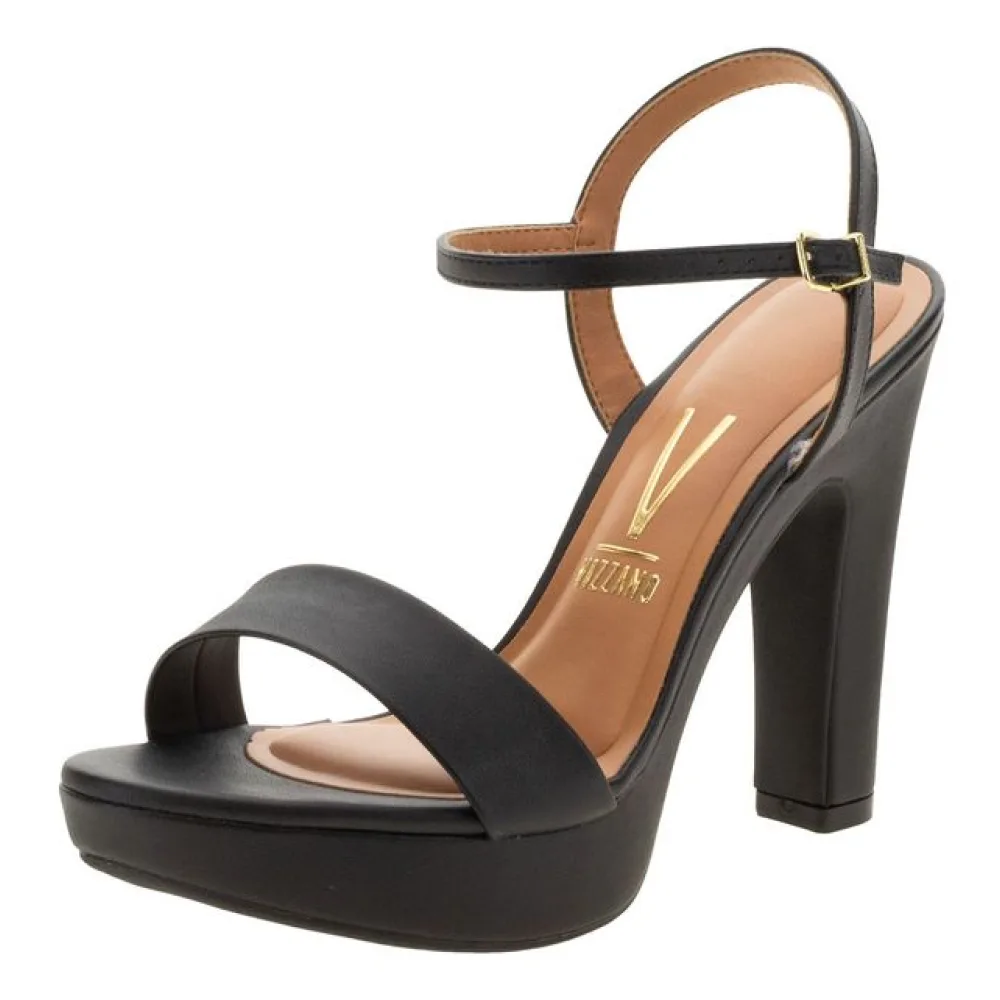 Sandália Feminina Salto Alto Vizzano - 6292100 PRETO 37