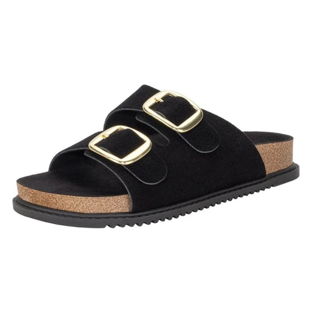 Sandália Feminina Conforto Beira Rio 8523108 PRETO/CAMURÇA 34