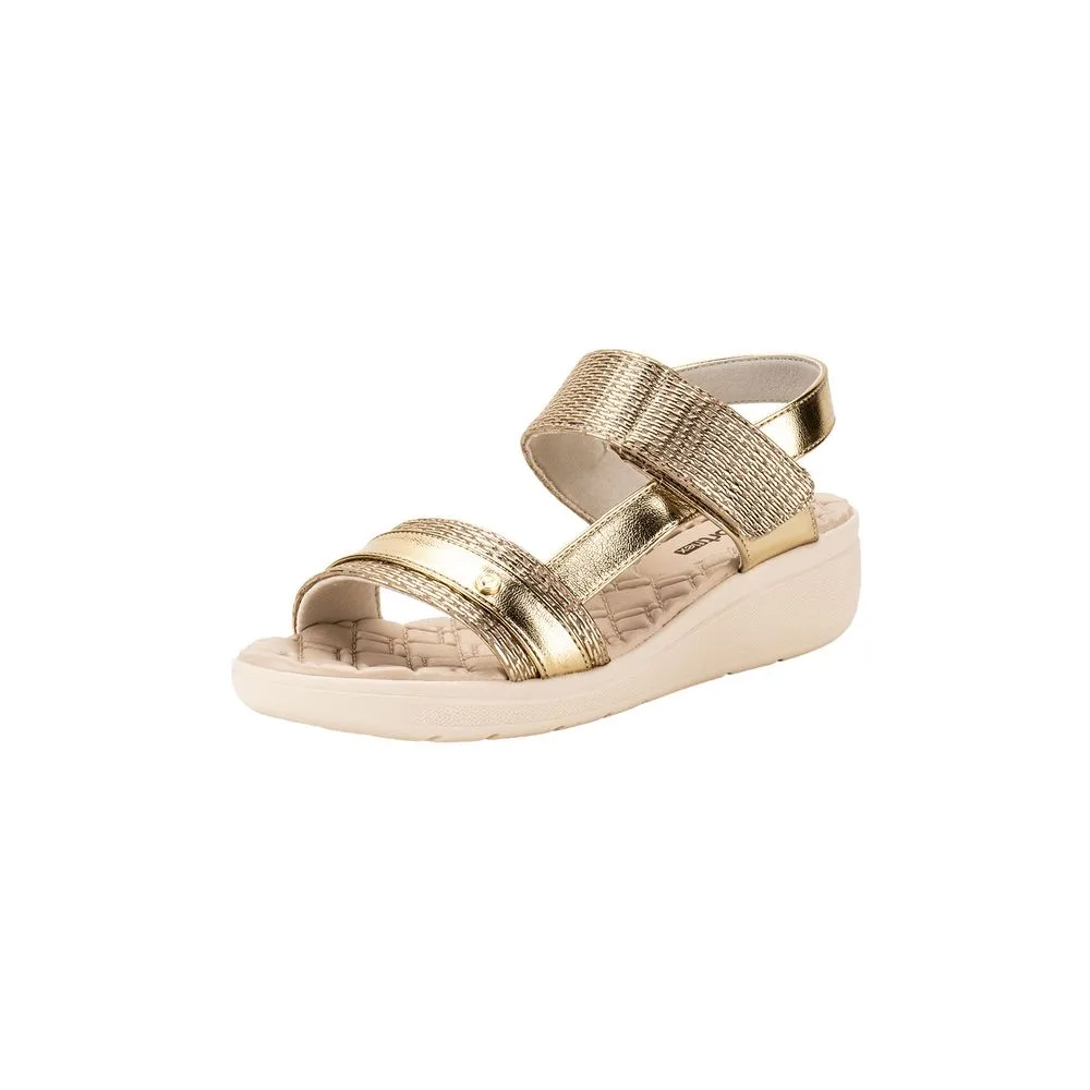 Sandália Feminina Anabela ComfortFlex 2486407 OURO 34