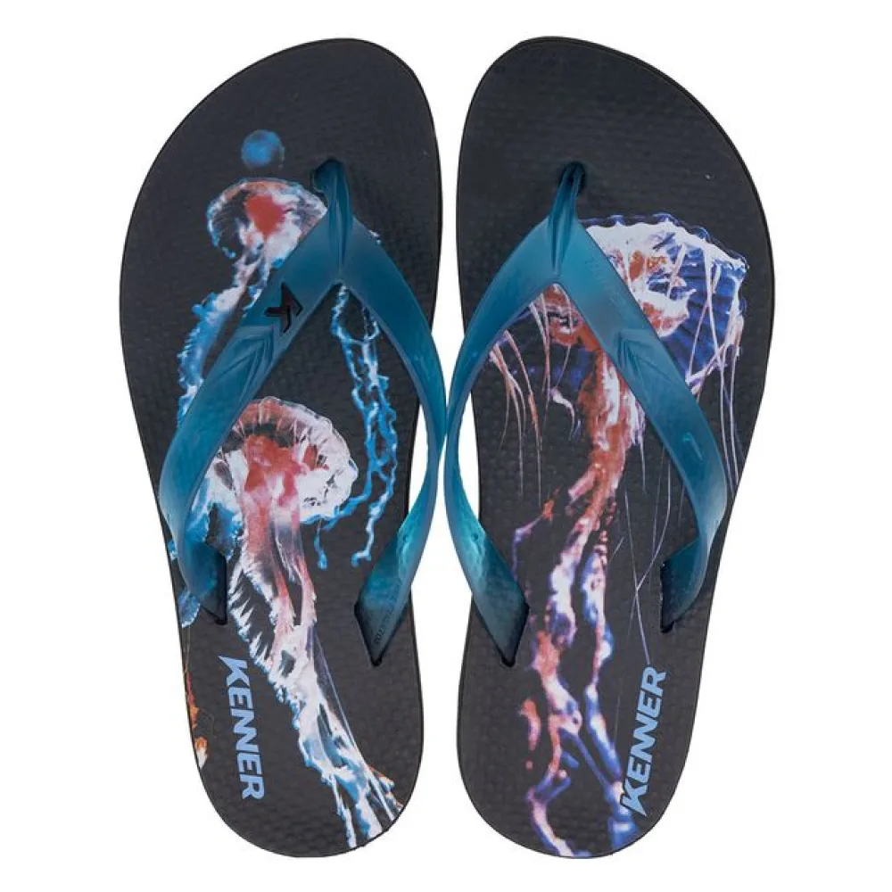 Chinelo Masculino Summer Kenner - DHQ02 PRETO/AZUL 37
