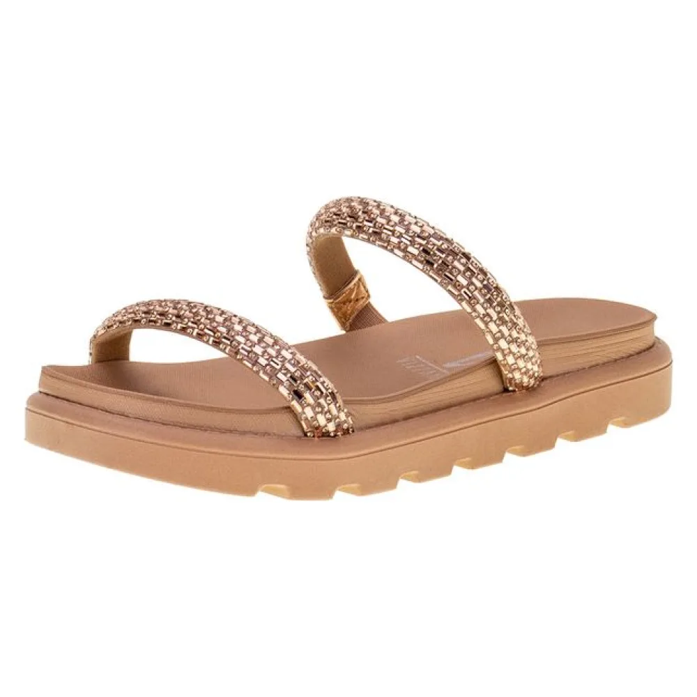 Tamanco Feminino Flat Vizzano - 6459128 BRONZE 36