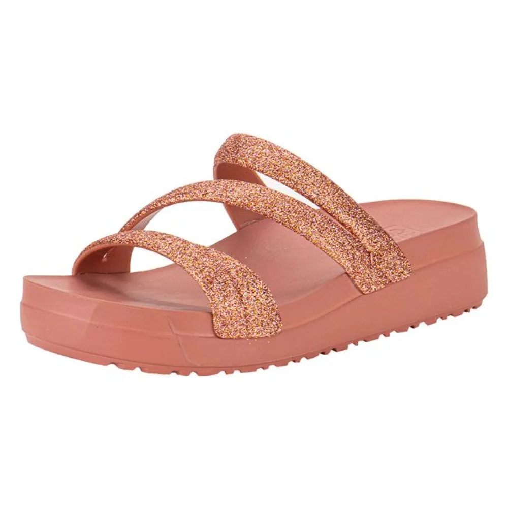 Tamanco Feminino Anabela Glitter Up Zaxy 19068 SALMÃO 33/34