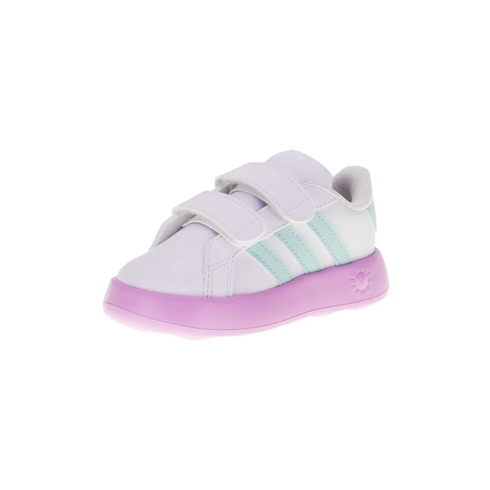 Tênis Infantil Grand Court 2.0 Adidas - ID5267 BRANCO/ROSA 23