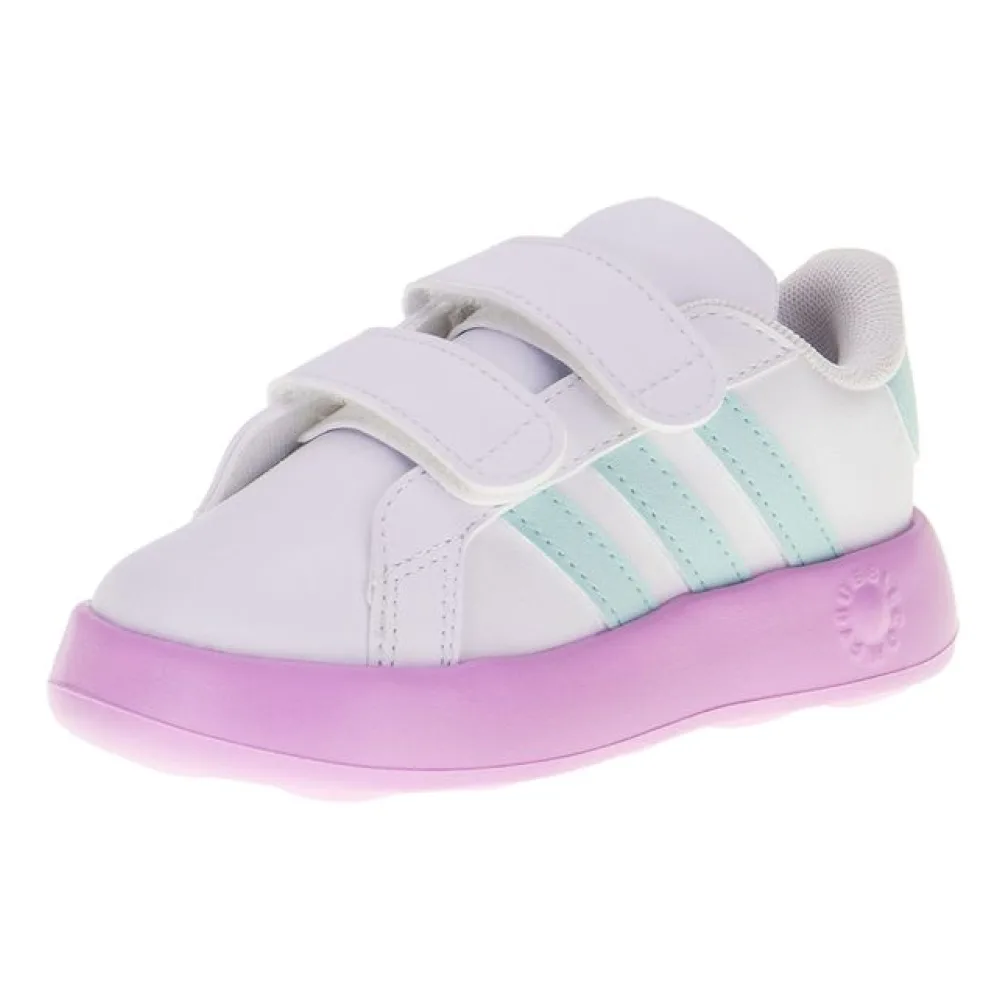 Tênis Infantil Grand Court 2.0 Adidas - ID5267 BRANCO/ROSA 23