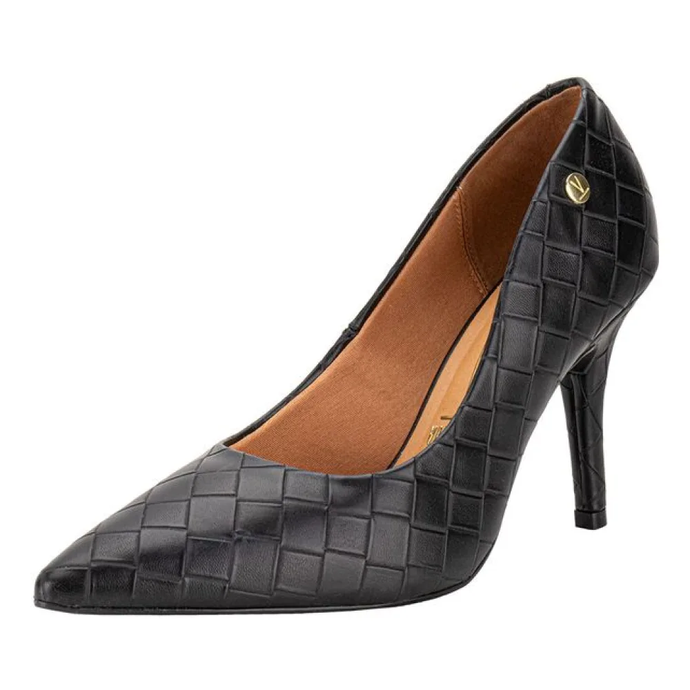 Scarpin Feminino Salto Fino Vizzano 11841501 PRETO/CROCO 39