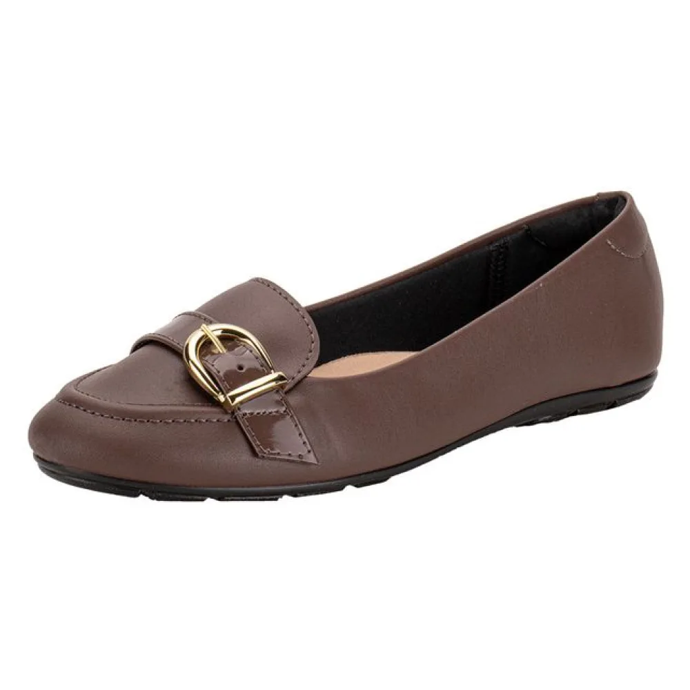 Sapatilha Feminina Flat Moleca 5800111 CHOCOLATE 35