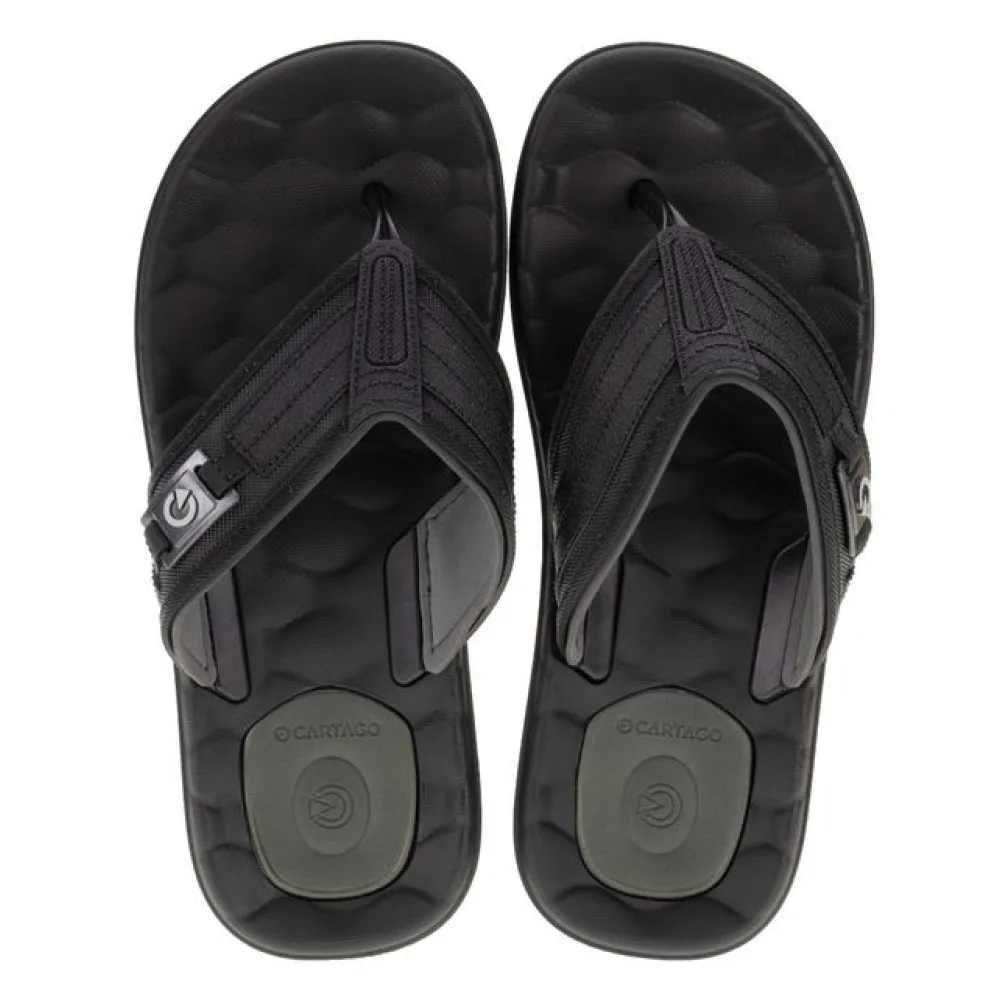 Chinelo Masculino Egeu III Cartago -12287 PRETO/CINZA 37/38