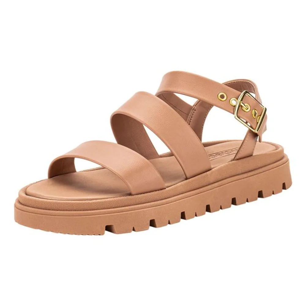 Sandália Feminina Flat Moleca 5504101 SALMÃO 34