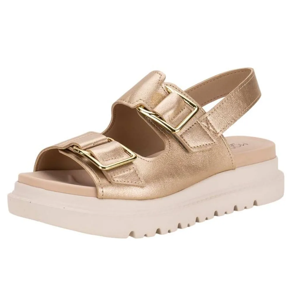 Sandália Feminina Flat Modare 7200102 OURO 34