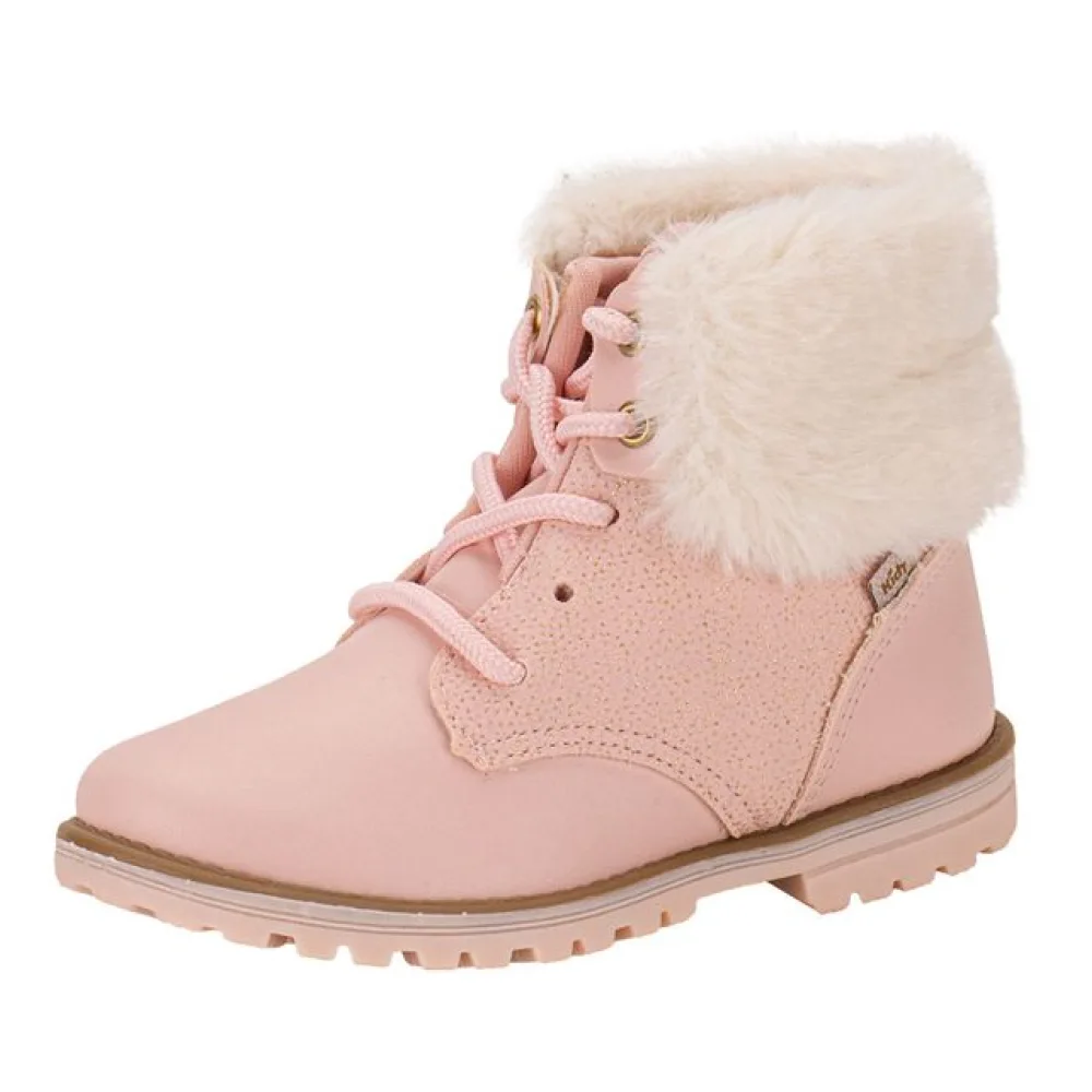 Bota Infantil Coturno Fashion Baby Kidy 0840091 ROSA 22