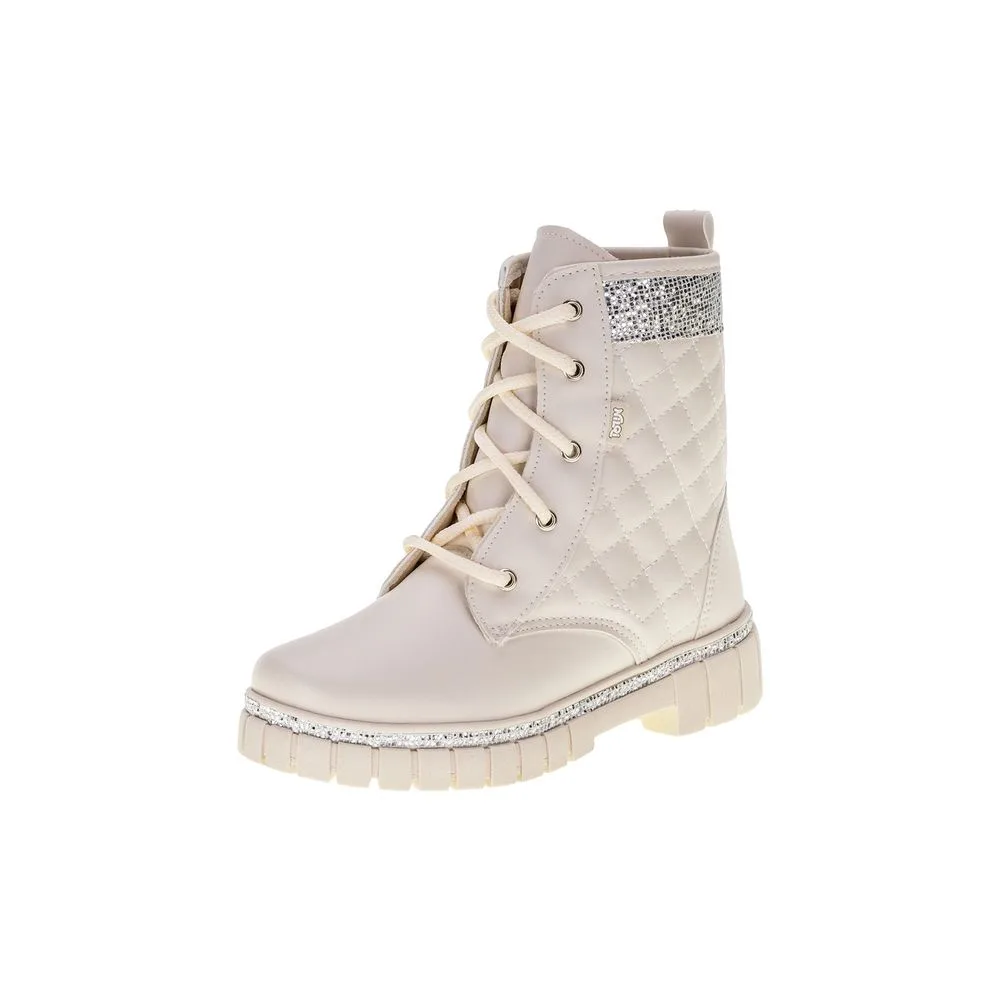 Bota Infantil Feminina Coturno Nilqi 1510 MARFIM 28