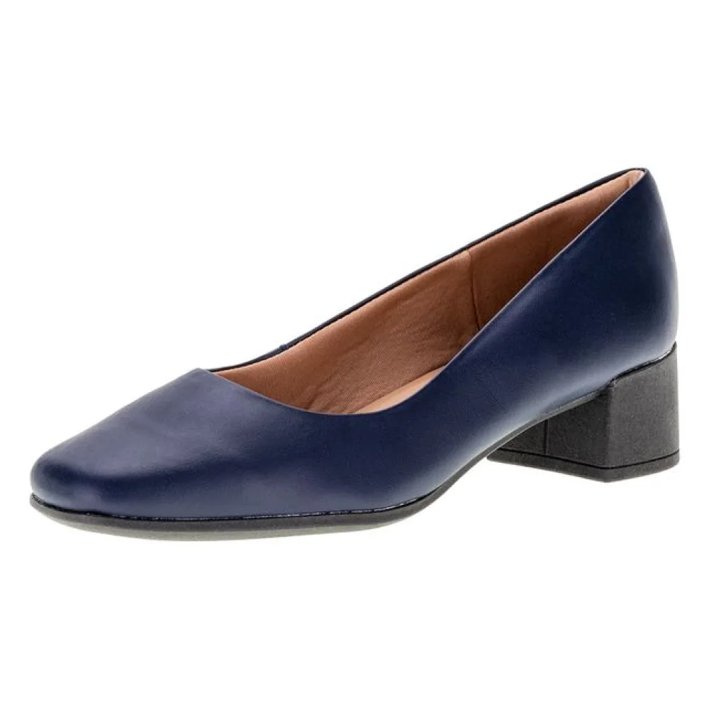 Sapato Feminino Salto Grosso Usaflex - AJ0104 MARINHO 35
