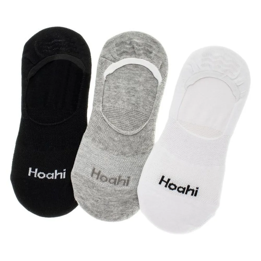 Kit Com 3 Pares de Meias Sapatilha Hoahi - 22966 BRANCO/PRETO 33/38