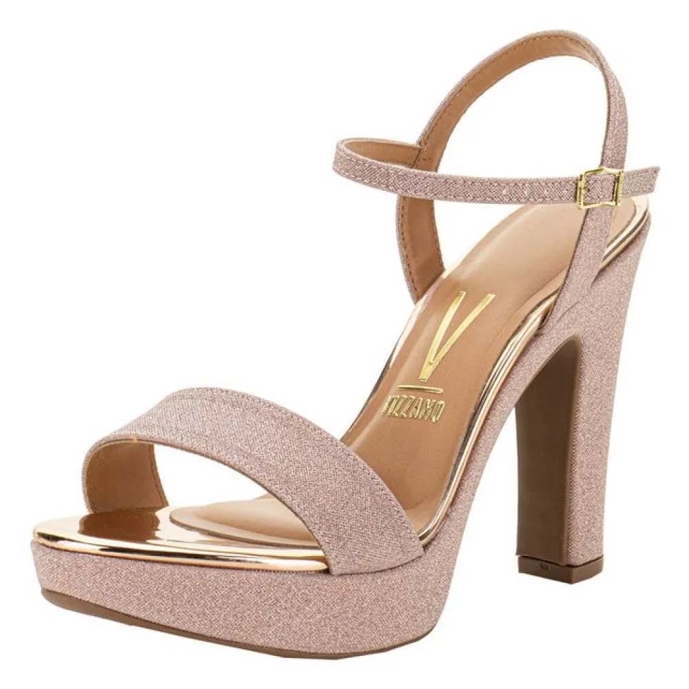 Sandália Feminina Salto Alto Vizzano - 6292200 BRONZE 01 34
