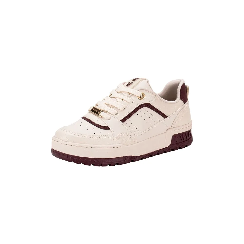Tênis Feminino Casual Via Marte 208004 BEGE/VERMELHO 35