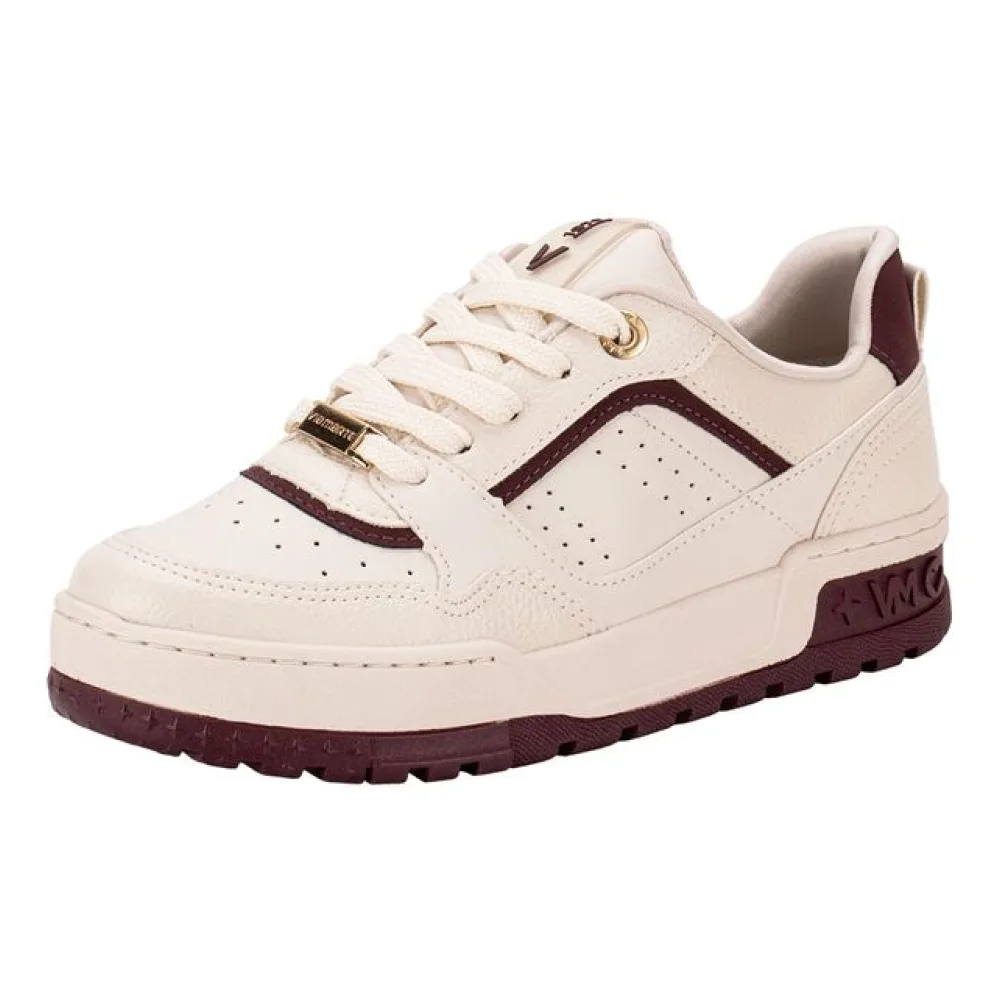 Tênis Feminino Casual Via Marte 208004 BEGE/VERMELHO 35
