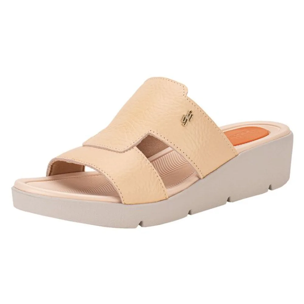 Tamanco Feminino Anabela Usaflex AL4301 NATURAL 34