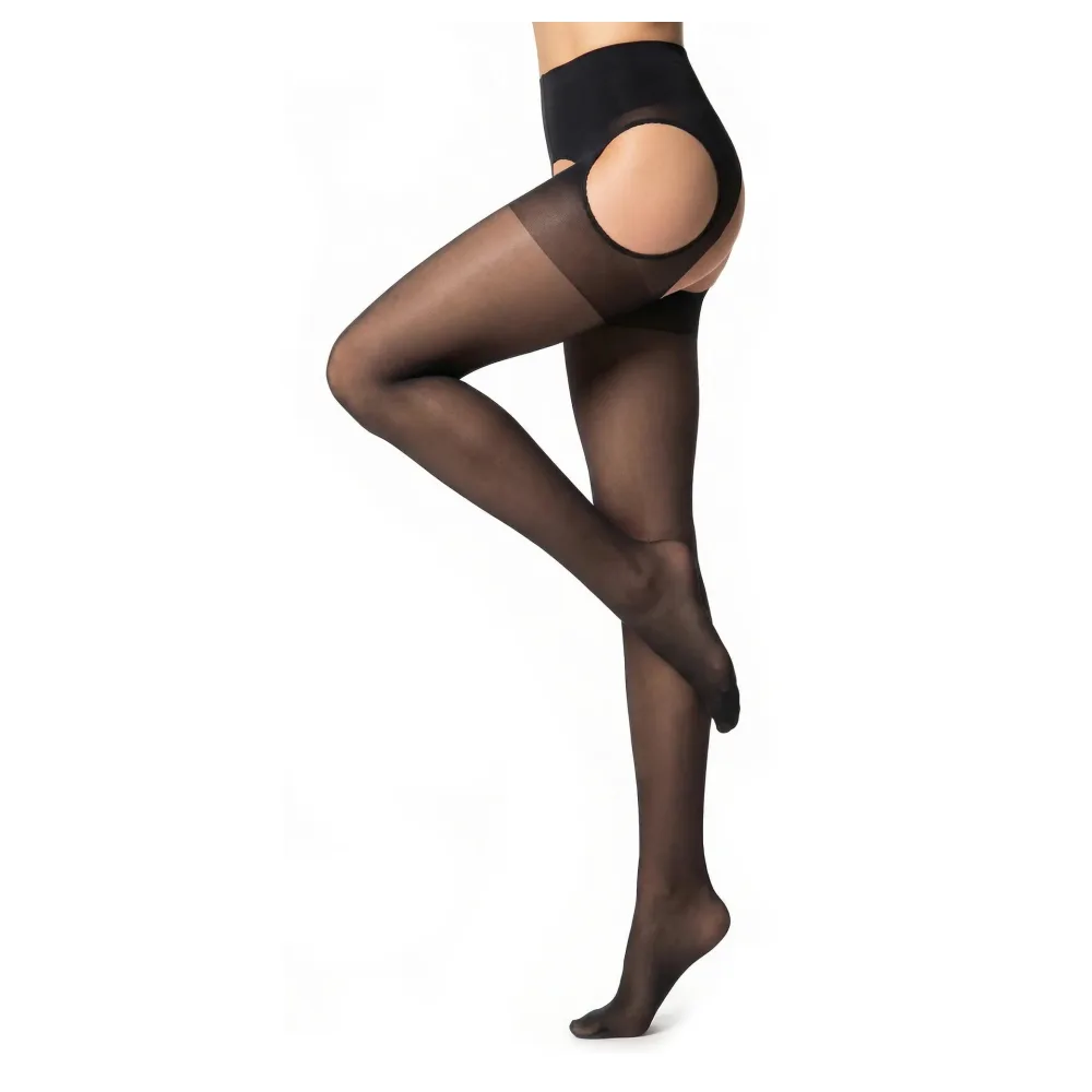 Glamory Plaisir Ouvert 20 Straps-Strumpfhose für Frauen | Farbe: Black | Größe: 40-42