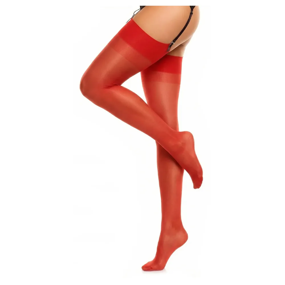 Glamory Perfect 20 Strapsstrümpfe | Farbe: Red | Größe: 40-42