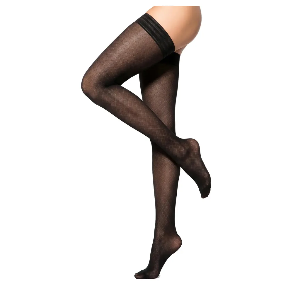 Glamory Honey 30 halterlose Strümpfe | Farbe: Black | Größe: 44-46