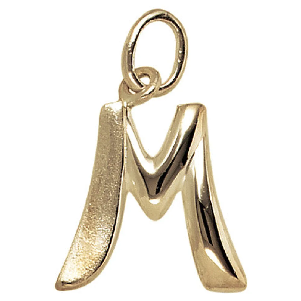 Anhänger Buchstabe M 375 Gold Gelbgold Buchstabenanhänger