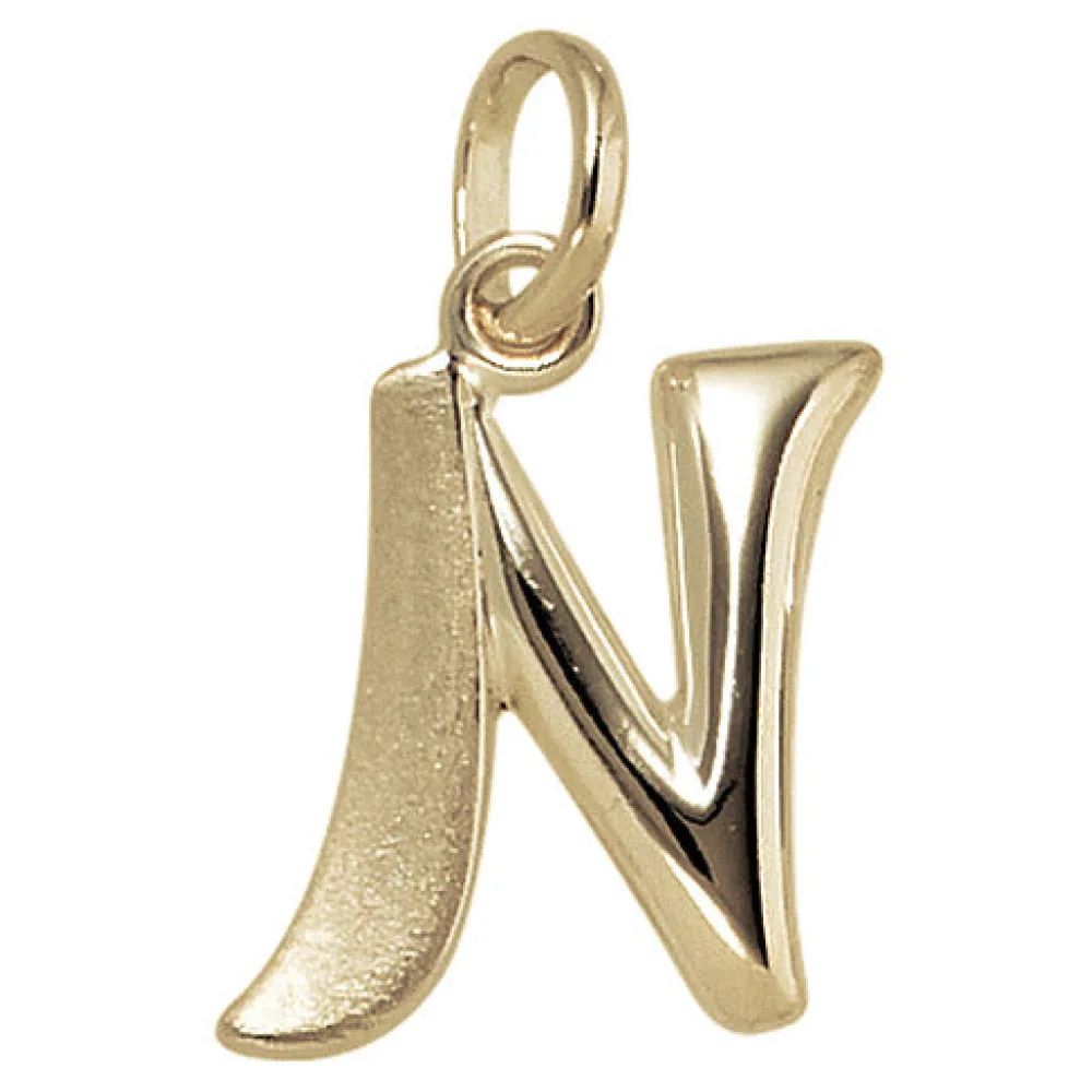 Anhänger Buchstabe N 375 Gold Gelbgold Buchstabenanhänger