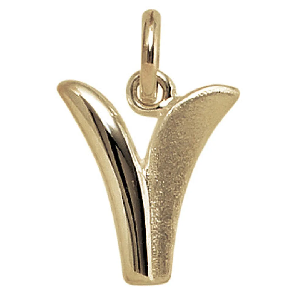 Anhänger Buchstabe V 375 Gold Gelbgold Buchstabenanhänger
