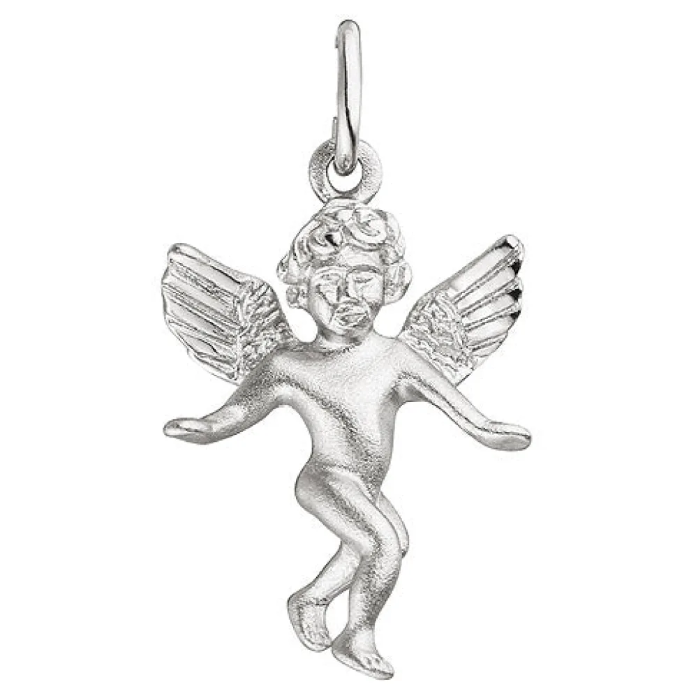 Anhänger Engel Schutzengel 925 Sterling Silber matt Schutzengelanhänger