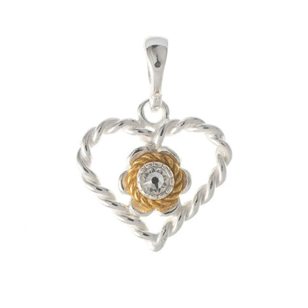 Anhänger 925 Silber Trachtenschmuck Zirkonia kristall