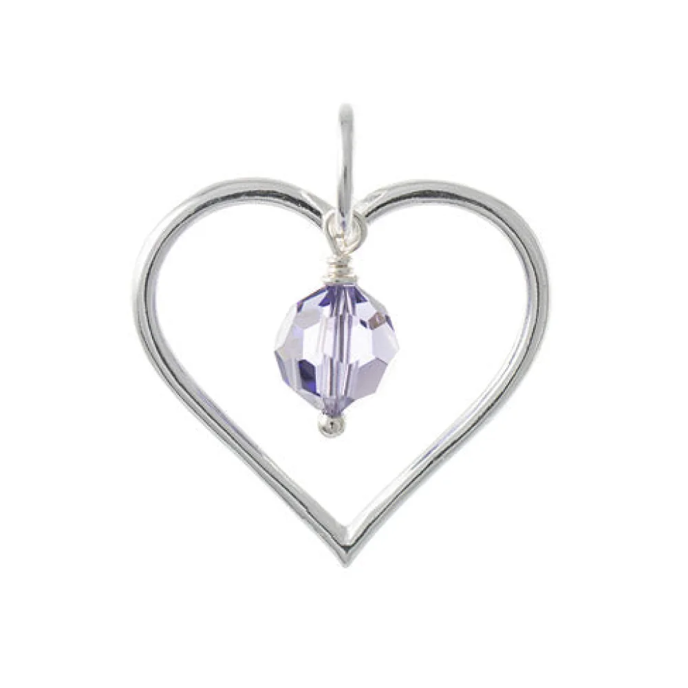 Anhänger 925 Silber Trachtenschmuck Zirkonia lila