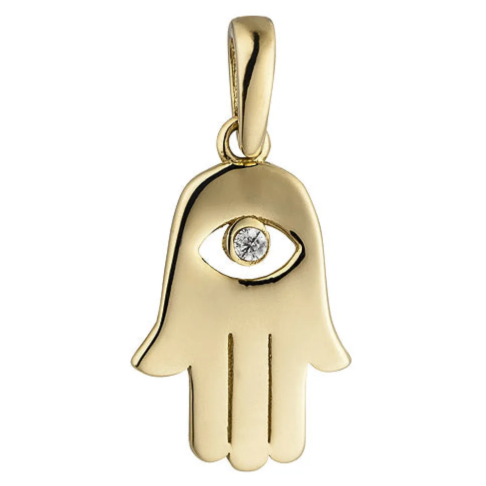 Anhänger Hand 333 Gold Gelbgold 1 Zirkonia Goldanhänger