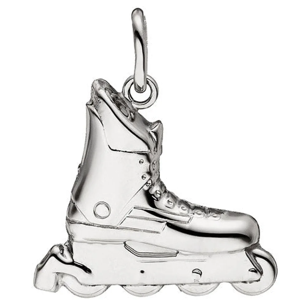 Anhänger Inline-Skate 925 Sterling Silber teil matt Silberanhänger