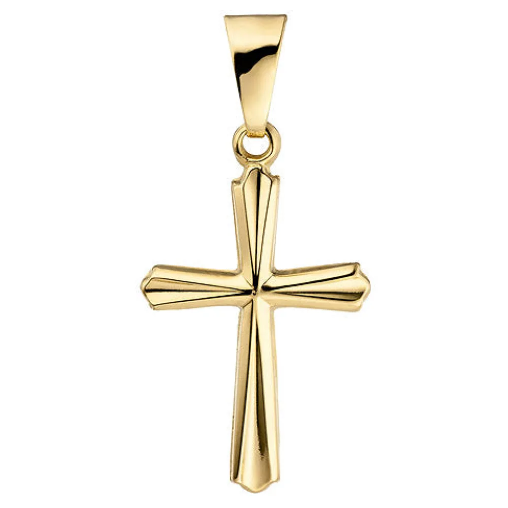 Anhänger Kreuz 375 Gold Gelbgold Kreuzanhänger Goldkreuz