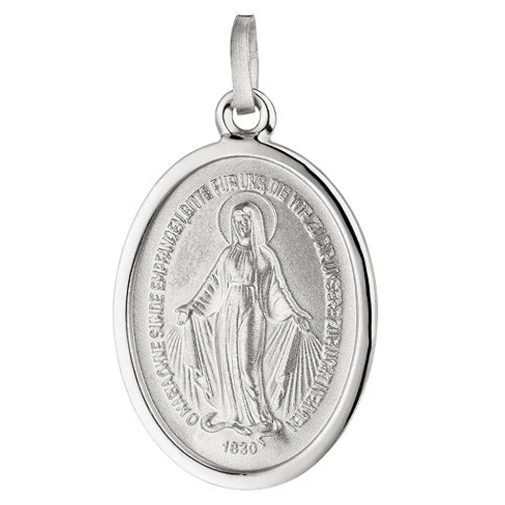 Anhänger Milagrosa 925 Sterling Silber teil matt Silberanhänger