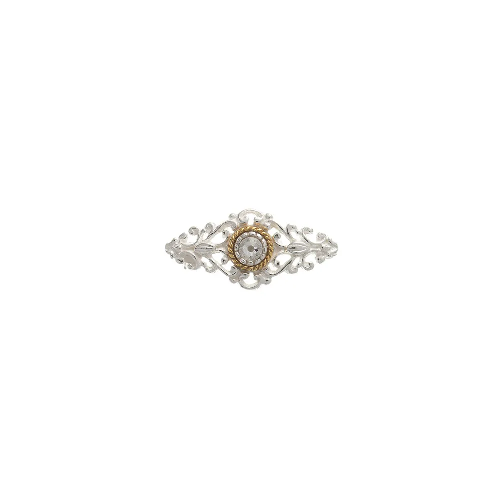 Brosche 925 Silber Trachtenschmuck Zirkonia kristall