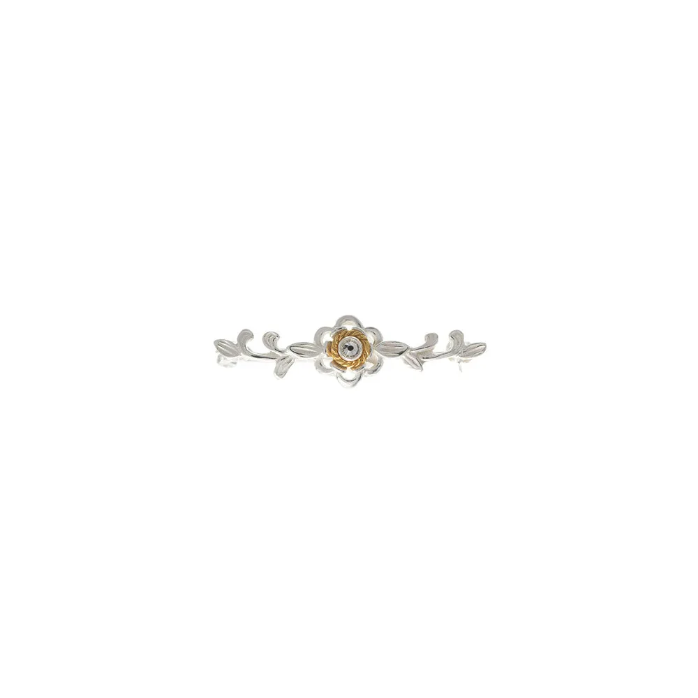 Brosche 925 Silber Trachtenschmuck Zirkonia kristall