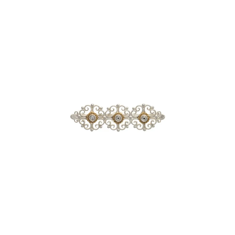 Brosche 925 Silber Trachtenschmuck Zirkonia kristall