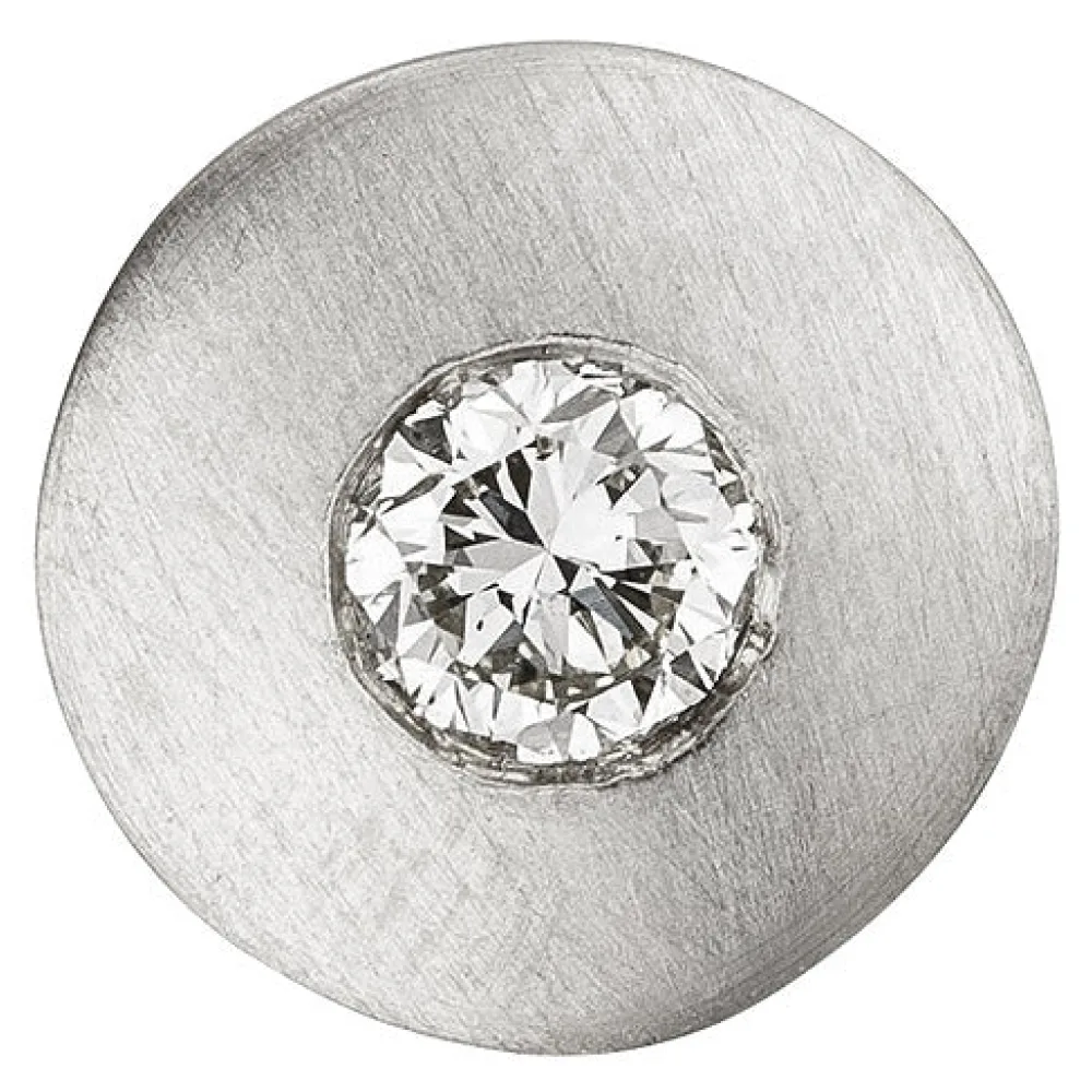 Anhänger rund 950 Platin matt 1 Diamant Brillant 0 25ct. Platinanhänger