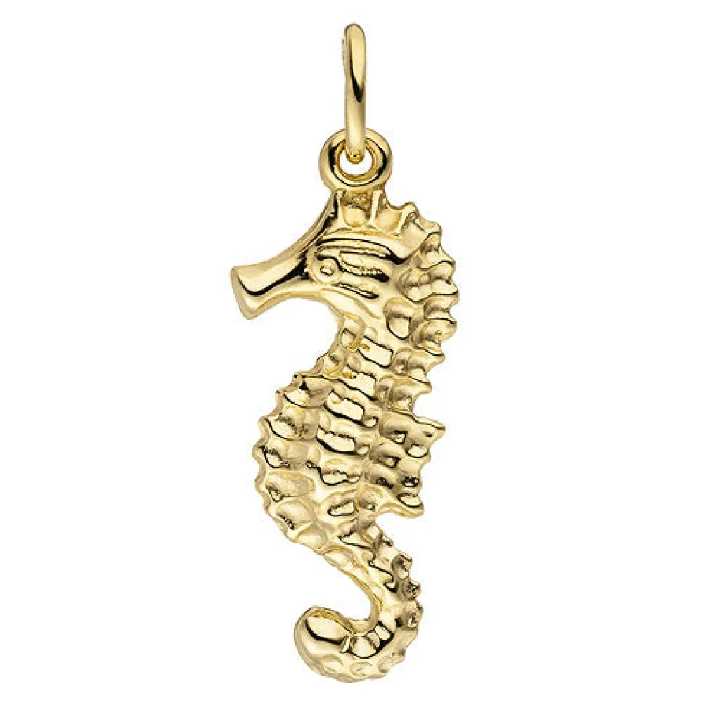 Anhänger Seepferdchen 333 Gold Gelbgold Goldanhänger
